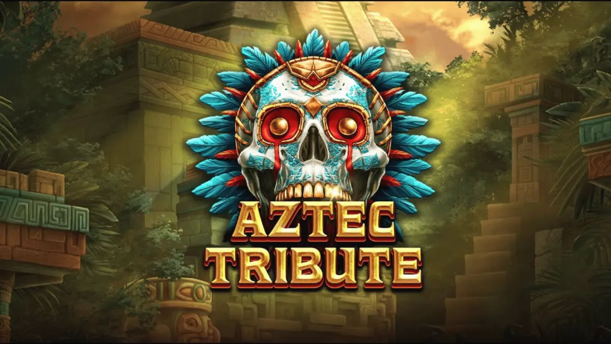 Aztec Tribute slot game interface with jungle ruins background